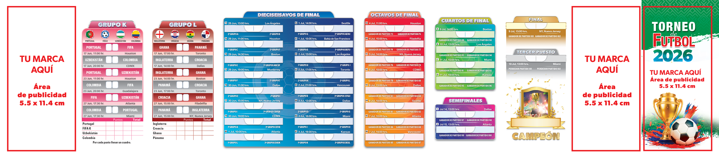 Soccer 2026 Tournament Calendar Front