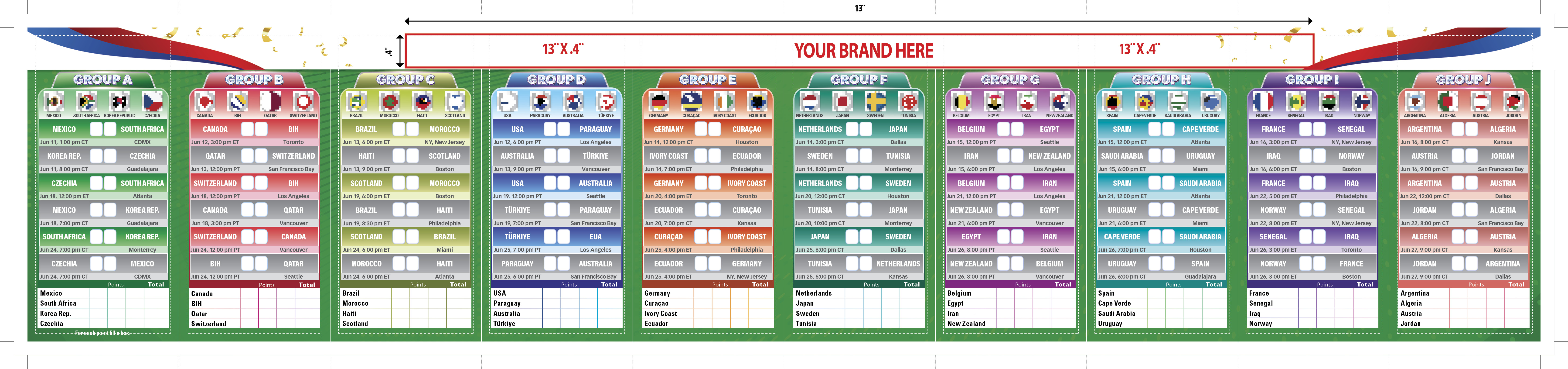 Soccer 2026 Tournament Calendar Back